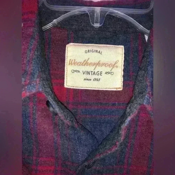 Men's Lightweight Weatherproof Flannel Button Down Long Sleeve Shirt Size S - Picture 3 of 7